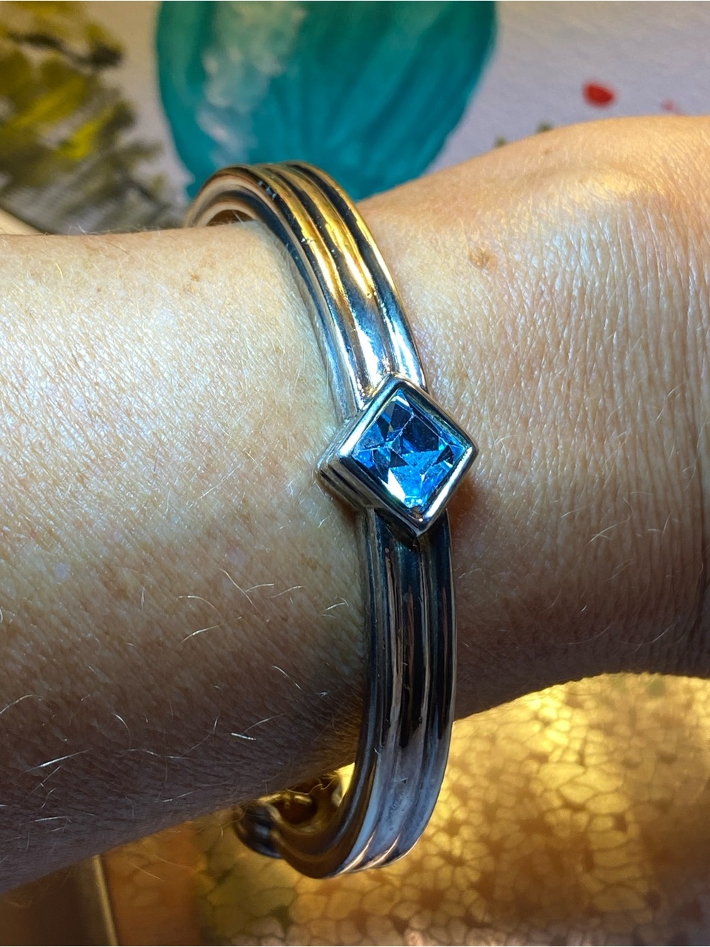 Vintage Givenchy Crystal Bangle Bracelet
